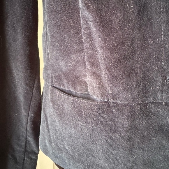 Talbots Vintage Navy Button-Up Velvet style Jacket - Picture 5 of 7